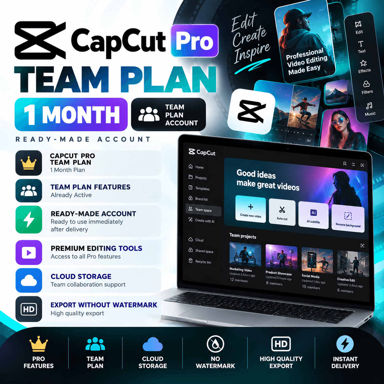 CapCut Pro 1 Month (FW) product image 1